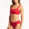 Eco Essentials Red Eco Essentials Mid Bikini Pant