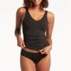 Eco Essentials Black Tops Eco Essentials Tank Style D/DD Cup Singlet
