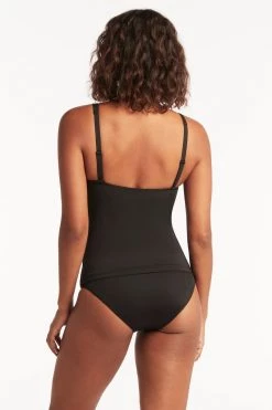 Eco Essentials Black Tops Eco Essentials Tank Style D/DD Cup Singlet