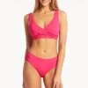 Eco Essentials Hot Pink Eco Essentials Cross Front Multifit Bra Top Tops 1 Eco Essentials Hot Pink Eco Essentials Cross Front Multifit Bra Top Tops
