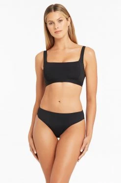 Eco Essentials Black Bottoms Eco Essentials High Leg Mid Rise Pant