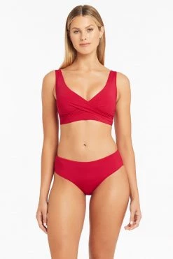Eco Essentials Red Tops Eco Essentials Cross Front Multifit Bra Top 9 Eco Essentials Red Tops Eco Essentials Cross Front Multifit Bra Top