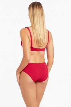 Eco Essentials Red Tops Eco Essentials Cross Front Multifit Bra Top