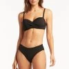 Eco Essentials Black Eco Essentials Twist Front Bandeau Bikini Top