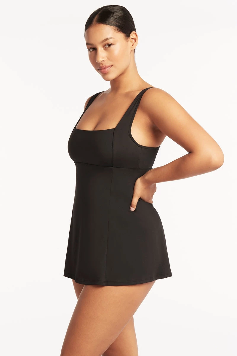 Eco Essentials Black Eco Essentials Square Neck Swim Dress Best Sellers 6 Eco Essentials Black Eco Essentials Square Neck Swim Dress Best Sellers