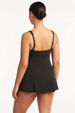 Eco Essentials Black Eco Essentials Square Neck Swim Dress Best Sellers