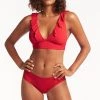 Eco Essentials Red Eco Essentials Frill Bra Top Tops