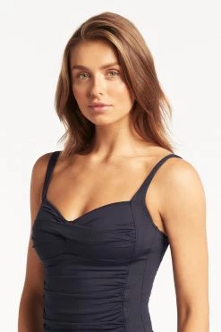 Eco Essentials Night Sky Eco Essentials Twist Front Multifit Singlet Top Tops