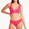 Eco Essentials Hot Pink Tops Eco Essentials Frill Bra Top 1 Eco Essentials Hot Pink Tops Eco Essentials Frill Bra Top