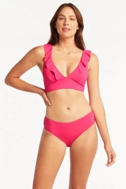 Eco Essentials Hot Pink Eco Essentials Mid Bikini Pant Bottoms 9 Eco Essentials Hot Pink Eco Essentials Mid Bikini Pant Bottoms