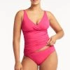 Eco Essentials Hot Pink Tops Eco Essentials Cross Front Multifit Singlet Top