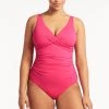 Eco Essentials Hot Pink Eco Essentials Cross Front Multifit One Piece One Pieces