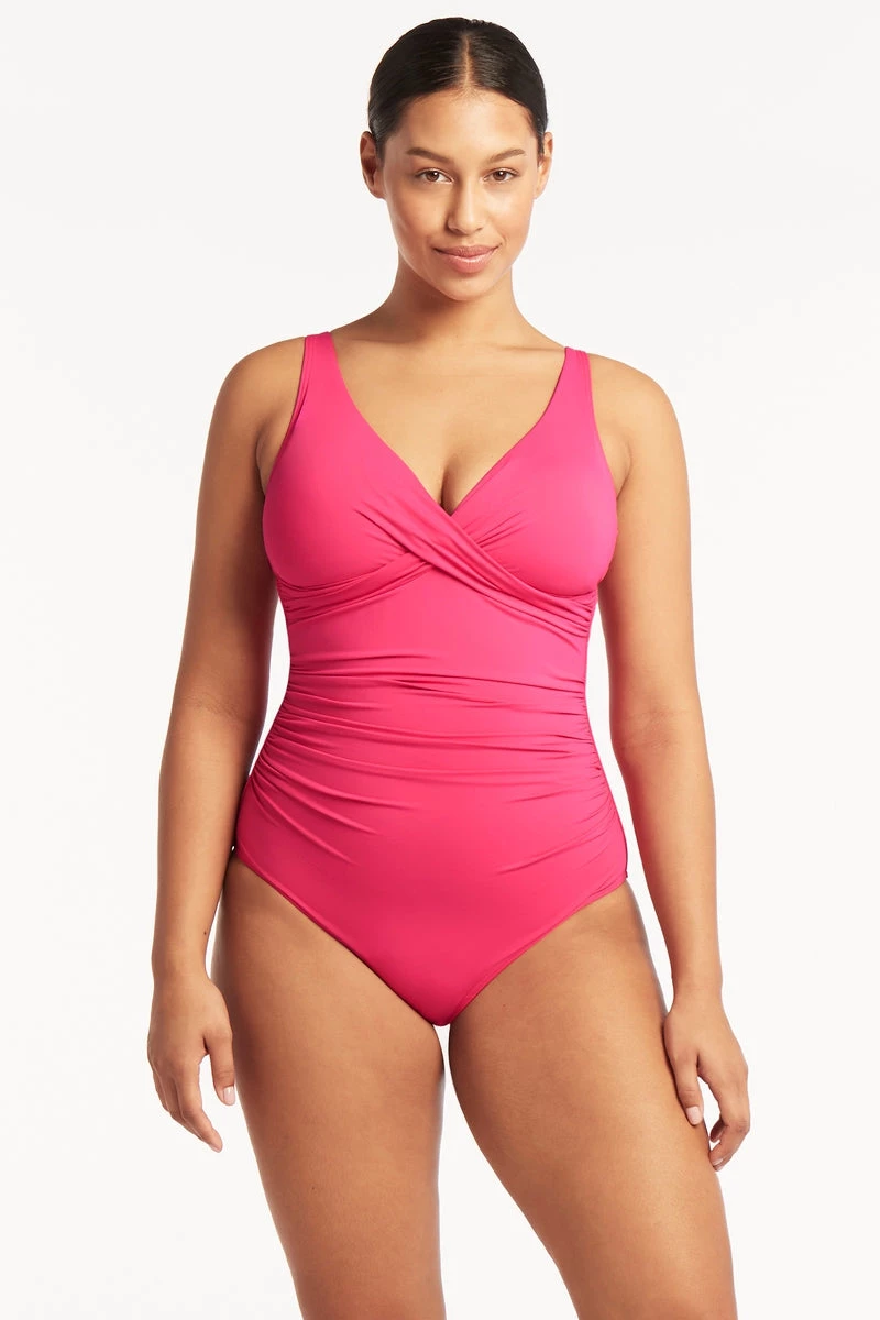 Eco Essentials Hot Pink Eco Essentials Cross Front Multifit One Piece One Pieces 3 Eco Essentials Hot Pink Eco Essentials Cross Front Multifit One Piece One Pieces