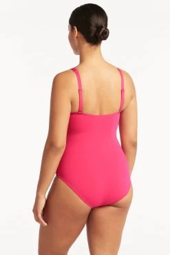 Eco Essentials Hot Pink Eco Essentials Cross Front Multifit One Piece One Pieces