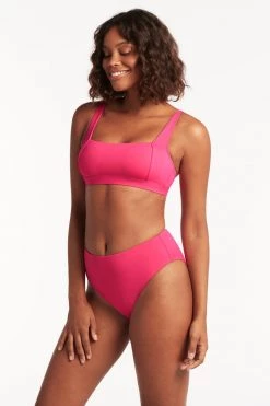 Eco Essentials Hot Pink Eco Essentials Retro High Waist Pant