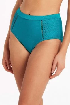 Amazing Lace Seafoam Bottoms Amazing Lace High Waist Pant With Ladder Lace - Final Sale