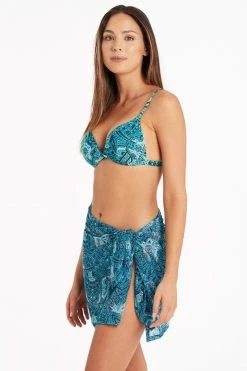 Bella Mare Seafoam Bella Mare Short Mesh Swim Wrap - Final Sale Sustainable Swim