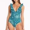 Bella Mare Seafoam One Pieces Bella Mare Bonded Frill One Piece - Final Sale 2 Bella Mare Seafoam One Pieces Bella Mare Bonded Frill One Piece - Final Sale
