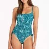Bella Mare Seafoam One Pieces Bella Mare Scoop Neck One Piece With Drawstring Sides - Final Sale