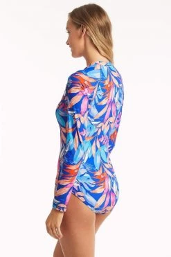 Cabana Cobalt Cabana Long Sleeve One Piece