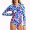Cabana Cobalt Cabana Long Sleeve One Piece