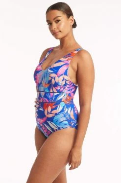 Cabana Cobalt Cabana Tank Style D/DD Cup One Piece One Pieces