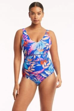 Cabana Cobalt Cabana Tank Style D/DD Cup One Piece One Pieces