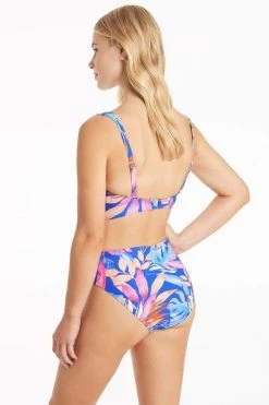 Cabana Cobalt Cabana Retro High Waist Pant With Panels