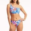 Cabana Cobalt Tops Cabana One Shoulder Top With Multi Strap