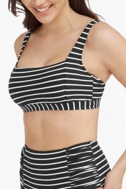 Chamarel Black Chamarel Square Neck Bra Top Tops