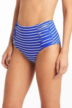 Chamarel Cobalt Chamarel High Waist Gathered Side Pant Bottoms