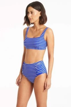 Chamarel Cobalt Chamarel High Waist Gathered Side Pant Bottoms