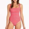 Chamarel Coral Chamarel Square Neck One Piece - Final Sale 1 Chamarel Coral Chamarel Square Neck One Piece - Final Sale