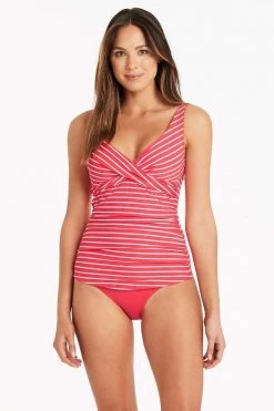 Chamarel Coral Tops Chamarel Cross Front Multifit Singlet Top - Final Sale