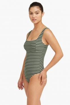 Chamarel Khaki Chamarel Square Neck One Piece
