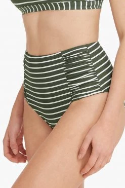 Chamarel Khaki Chamarel High Waist Gathered Side Pant