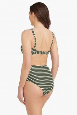 Chamarel Khaki Chamarel High Waist Gathered Side Pant