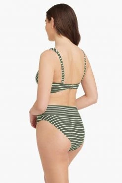 Chamarel Khaki Chamarel Cross Front Multifit Bra Top Tops