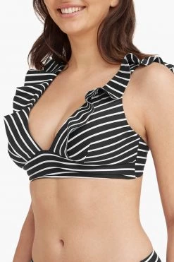 Chamarel Black Tops Chamarel Bonded Frill Bra Top 9 Chamarel Black Tops Chamarel Bonded Frill Bra Top