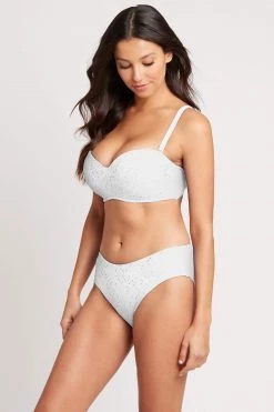 Chantilly Lace White Mid Bikini Pant