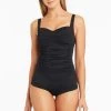 Eco Essentials Black Eco Essentials Twist Front Multifit Boyleg One Piece