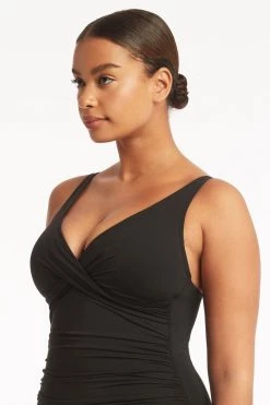 Eco Essentials Black Eco Essentials Cross Front Multifit One Piece Best Sellers