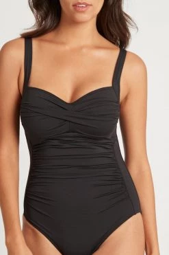 Eco Essentials Black Eco Essentials Twist Front Multifit One Piece One Pieces 8 Eco Essentials Black Eco Essentials Twist Front Multifit One Piece One Pieces