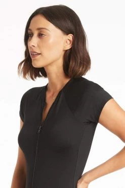 Eco Essentials Black Eco Essentials Short Sleeved Multifit Boyleg One Piece One Pieces 12 Eco Essentials Black Eco Essentials Short Sleeved Multifit Boyleg One Piece One Pieces