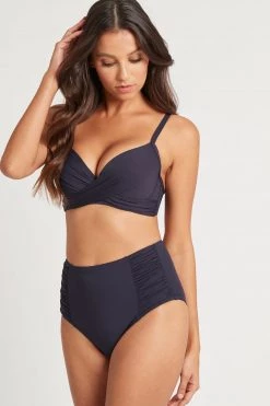 Eco Essentials Night Sky Bottoms Eco Essentials Gathered Side High Waist Pant