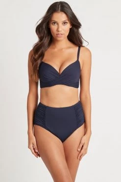 Eco Essentials Night Sky Bottoms Eco Essentials Gathered Side High Waist Pant