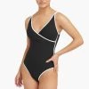 Elite Black One Pieces Elite Wrap Front Multifit One Piece