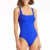 Eco Essentials Cobalt Eco Essentials Square Neck One Piece One Pieces