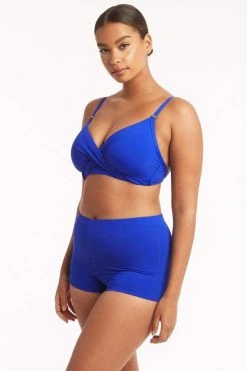 Eco Essentials Cobalt Bottoms Eco Essentials Katie Boy Leg Pant