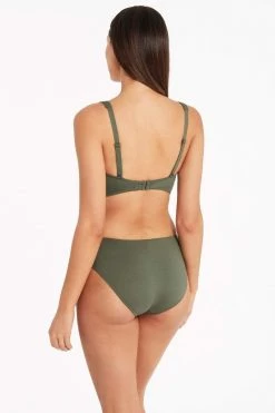 Eco Essentials Khaki Bottoms Eco Essentials Mid Bikini Pant